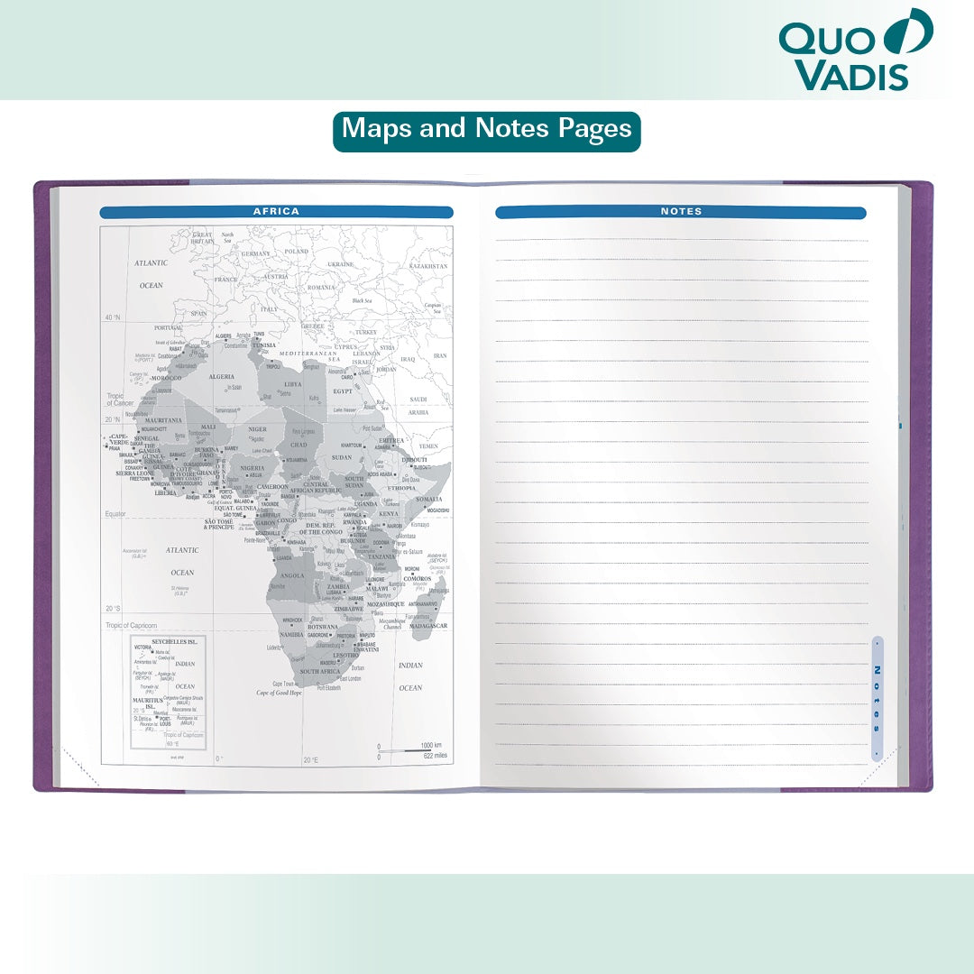 Quo Vadis 2026 Prenote 13 Months Weekly Planner - Texas Black