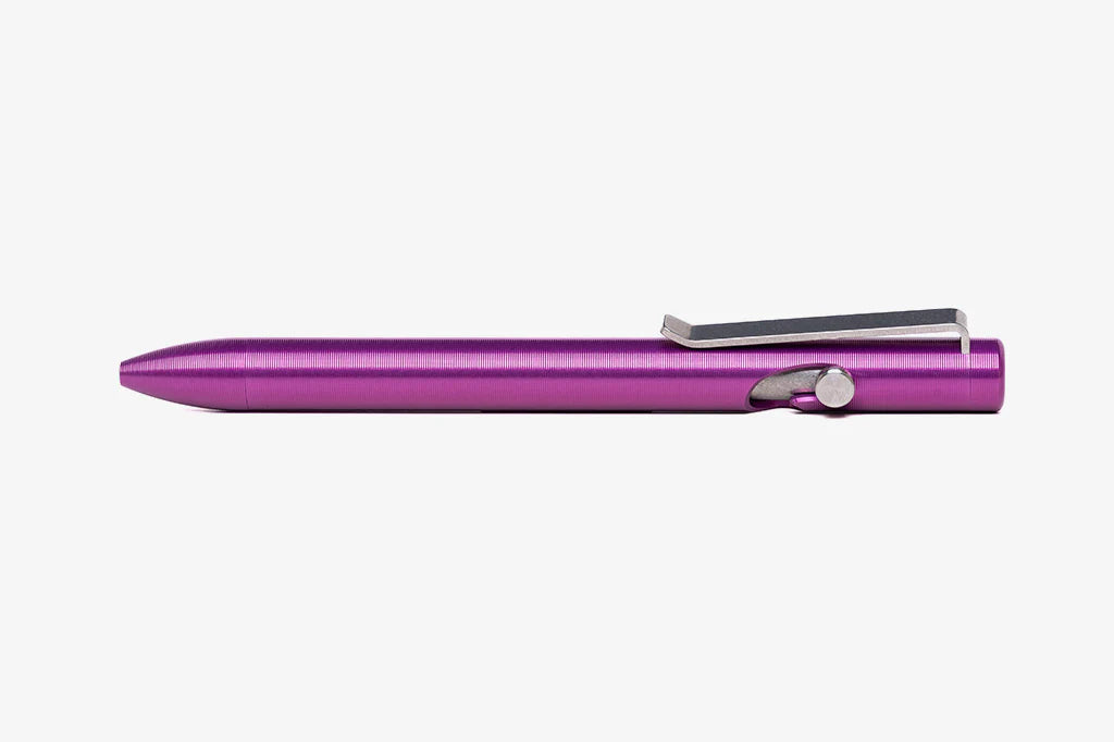 Tactile Turn Short Aluminum Bolt Action Pen - Purple