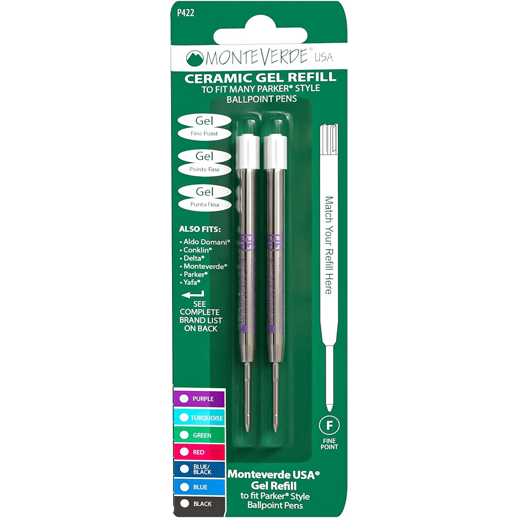 Parker Capless Gel Refill by Monteverde USA® - Purple Fine (2 ea)
