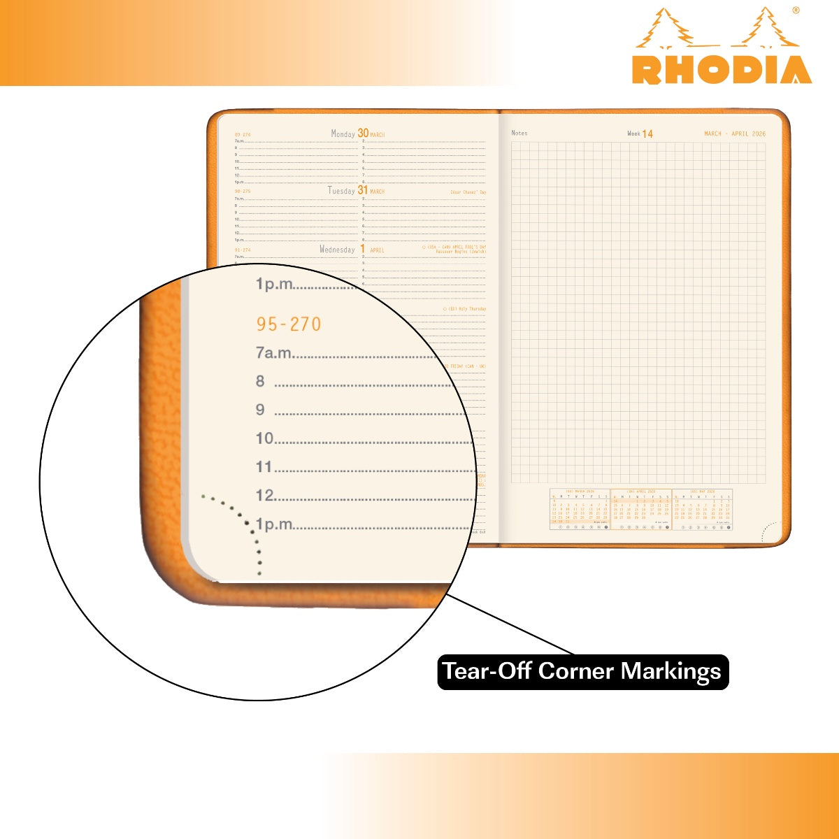 Rhodia 2027 A5 Weekly Planner - Burgundy