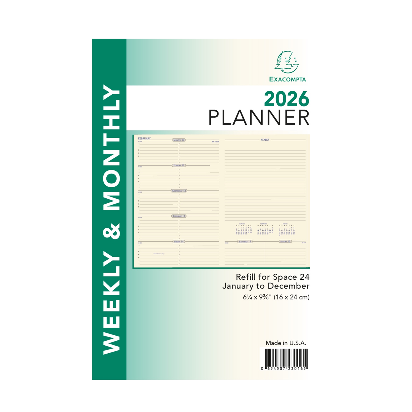 Quo Vadis 2026 Space 24 Planner Refill