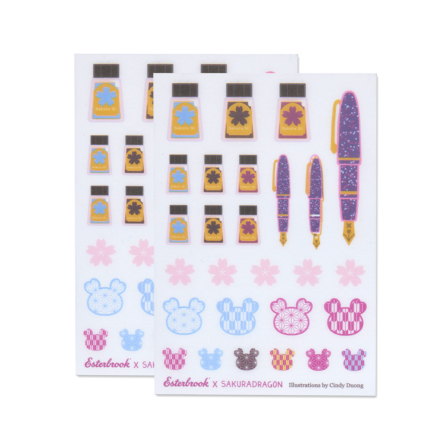 Esterbrook x Sakuradragon Sticker Sheet - Sakura Street