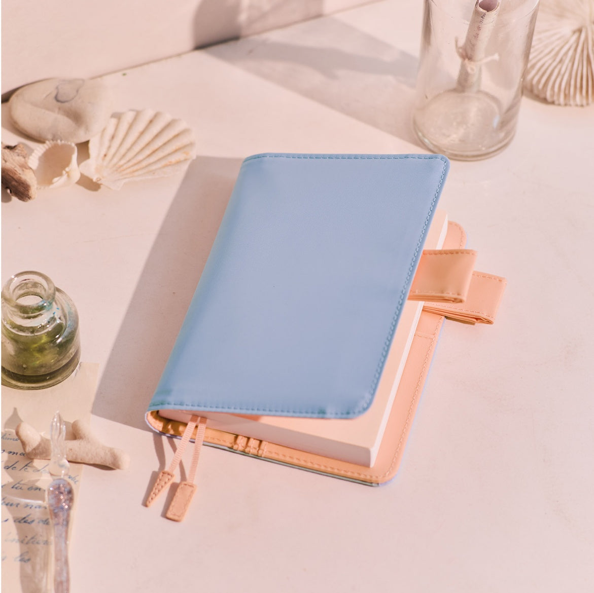 Hobonichi 2026 A6 Techo Book & Cover Set - Powder Blue Shell (English)