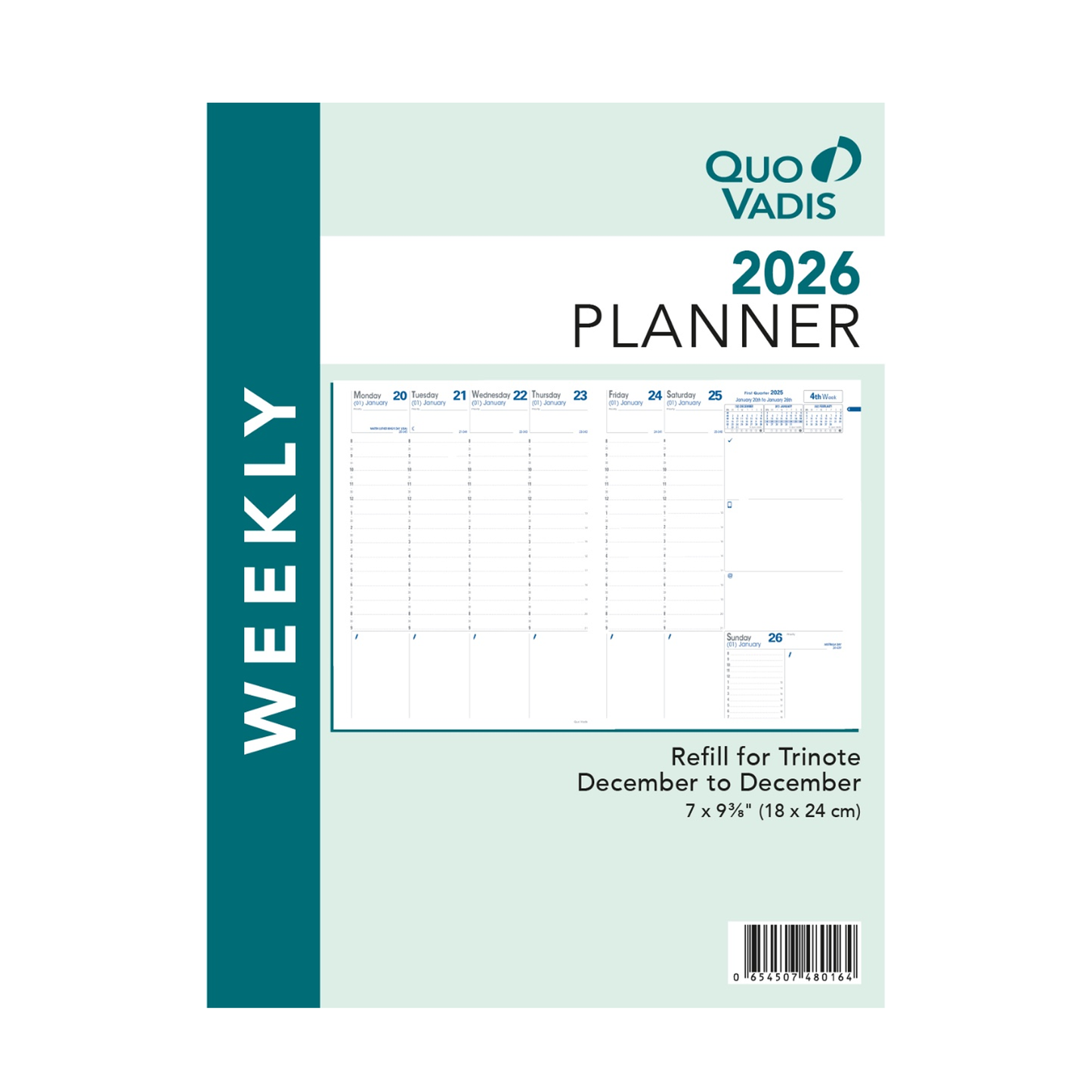 Quo Vadis 2026 Trinote Planner Refill