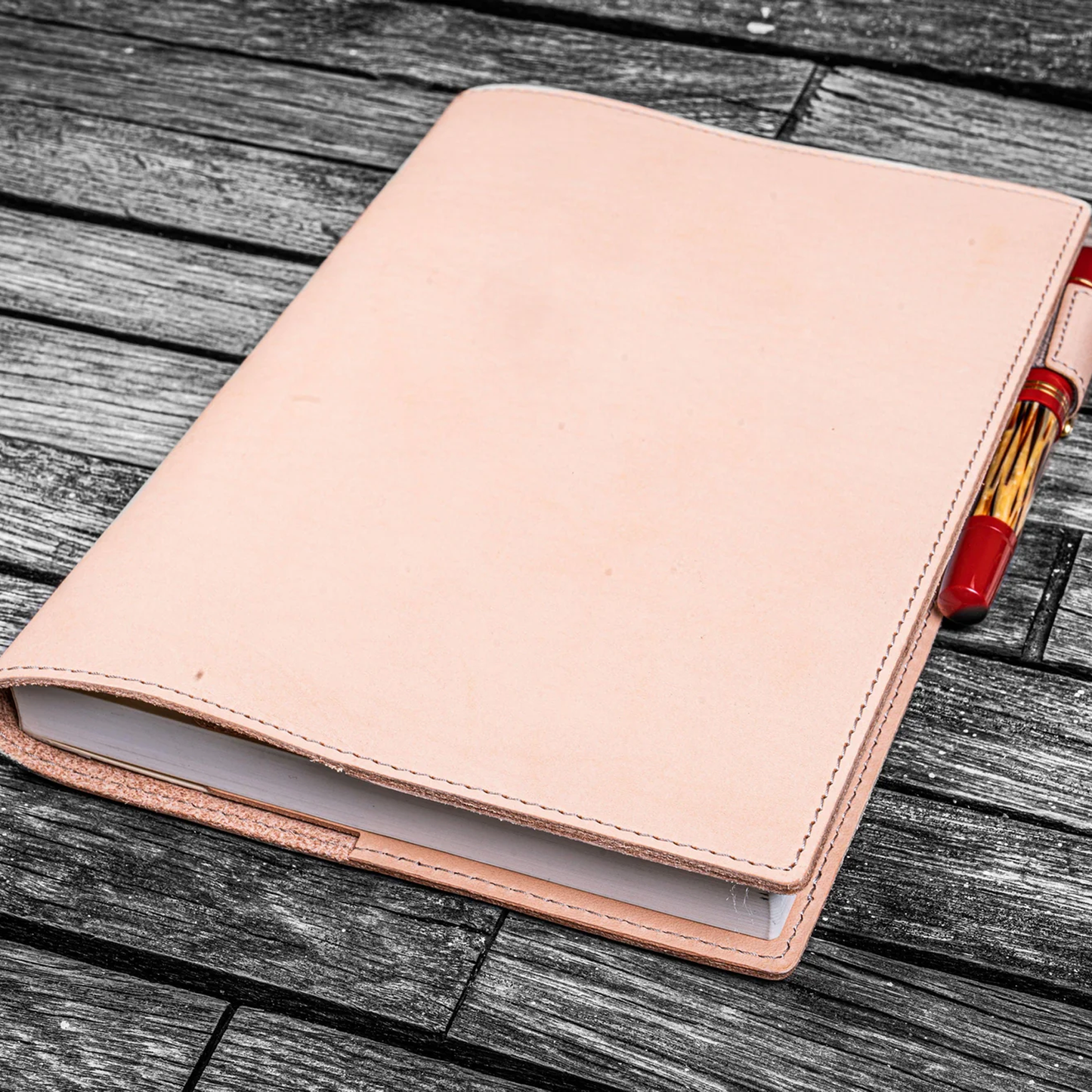 Galen Leather Slim A5 Notebook/Planner Cover - Undyed