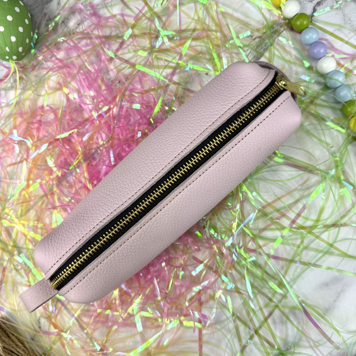 Girologio Pen Case - Blush Petal (Zippered Leather)