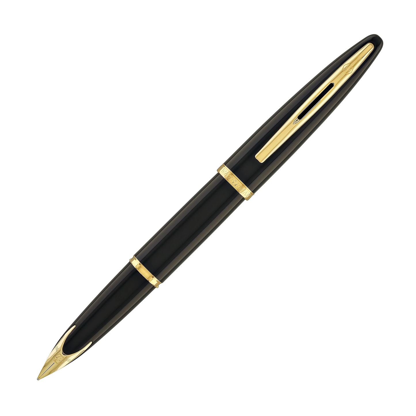 Waterman Carene Fountain Pen - Black Sea with Gold Trim