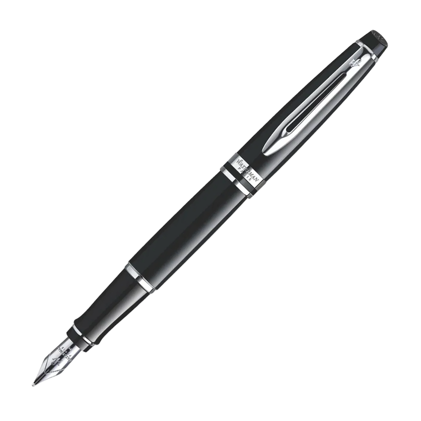 Waterman Expert Fountain Pen - Black with Chrome Trim