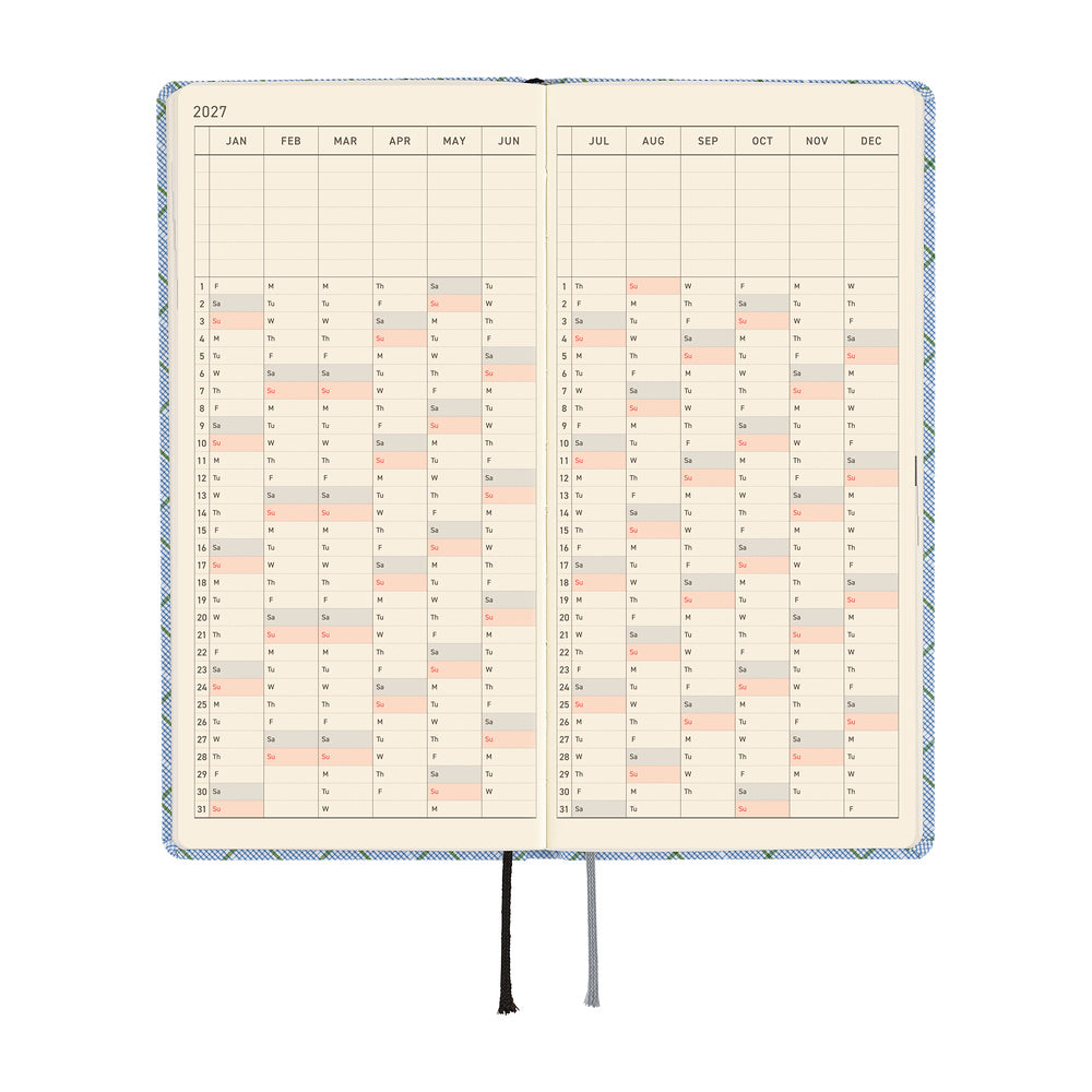 Hobonichi 2027 Weeks - Shirt Fabric: Graph Plaid
