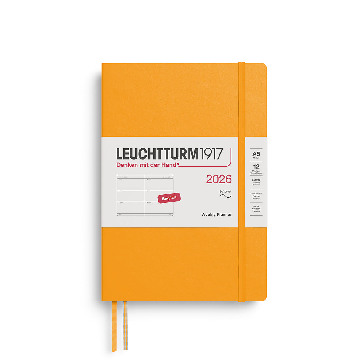 Leuchtturm1917 2026 A5 Medium Softcover Weekly Planner - Rising Sun