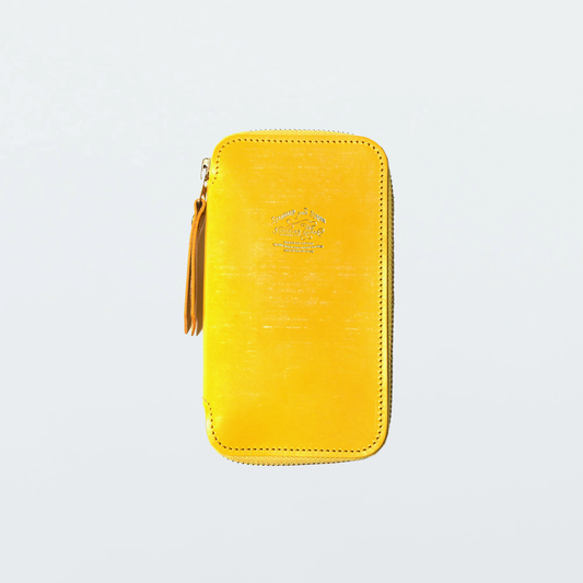 The Superior Labor Bridle Leather Zip Pen Case - Yellow