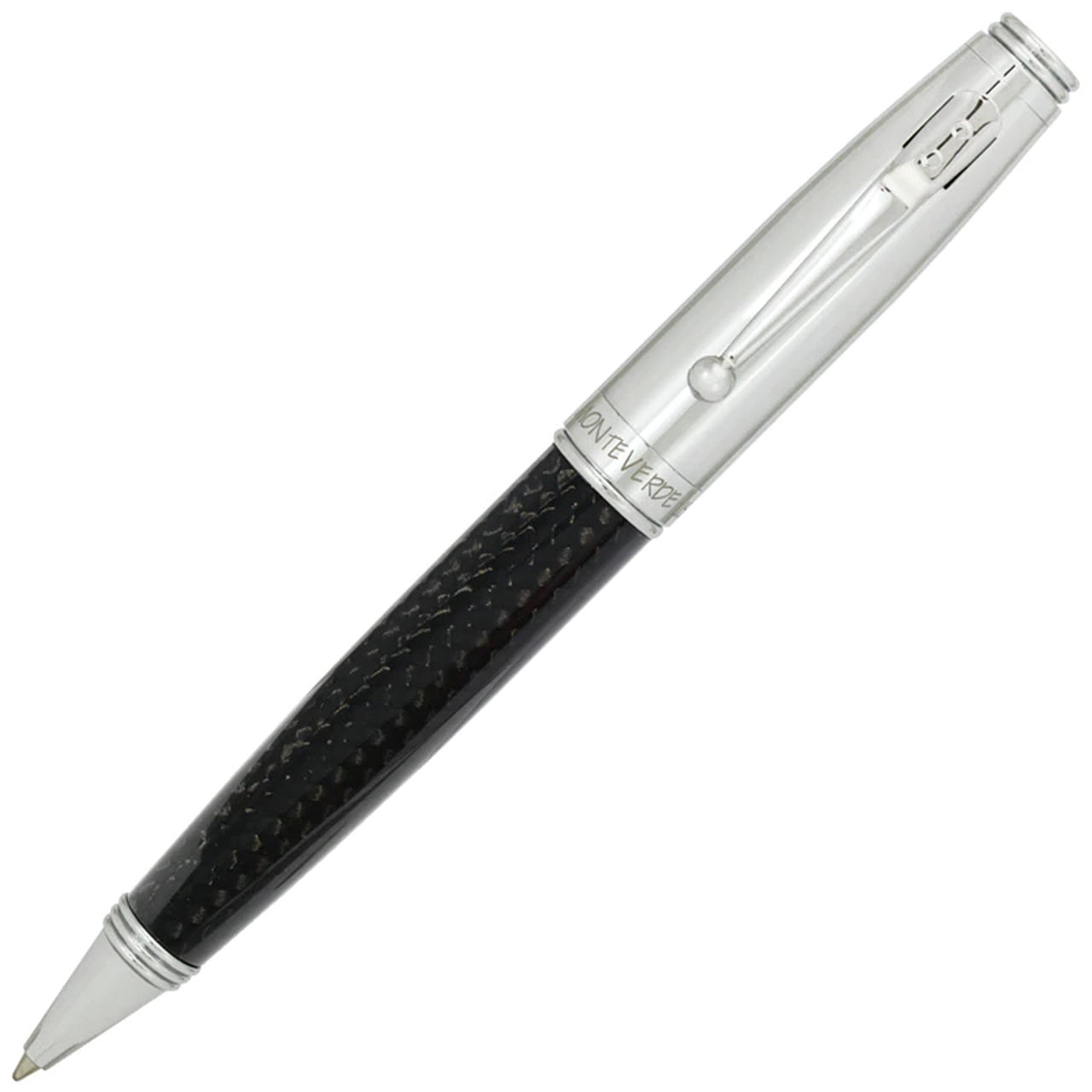 Monteverde Invincia Ballpoint - Chrome Carbon Fiber