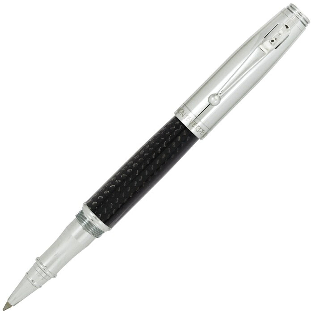 Monteverde Invincia Rollerball - Chrome Carbon Fiber