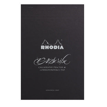 Rhodia PAScribe #19 Top Staplebound Calligraphy Pad with Black Paper
