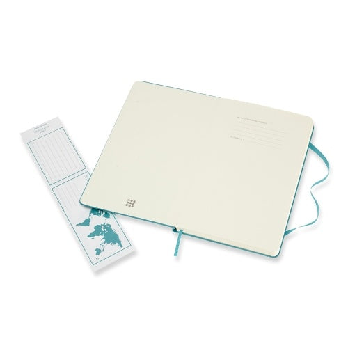 Moleskine Classic Colored Softcover Large Plain Notebook - Reef Blue