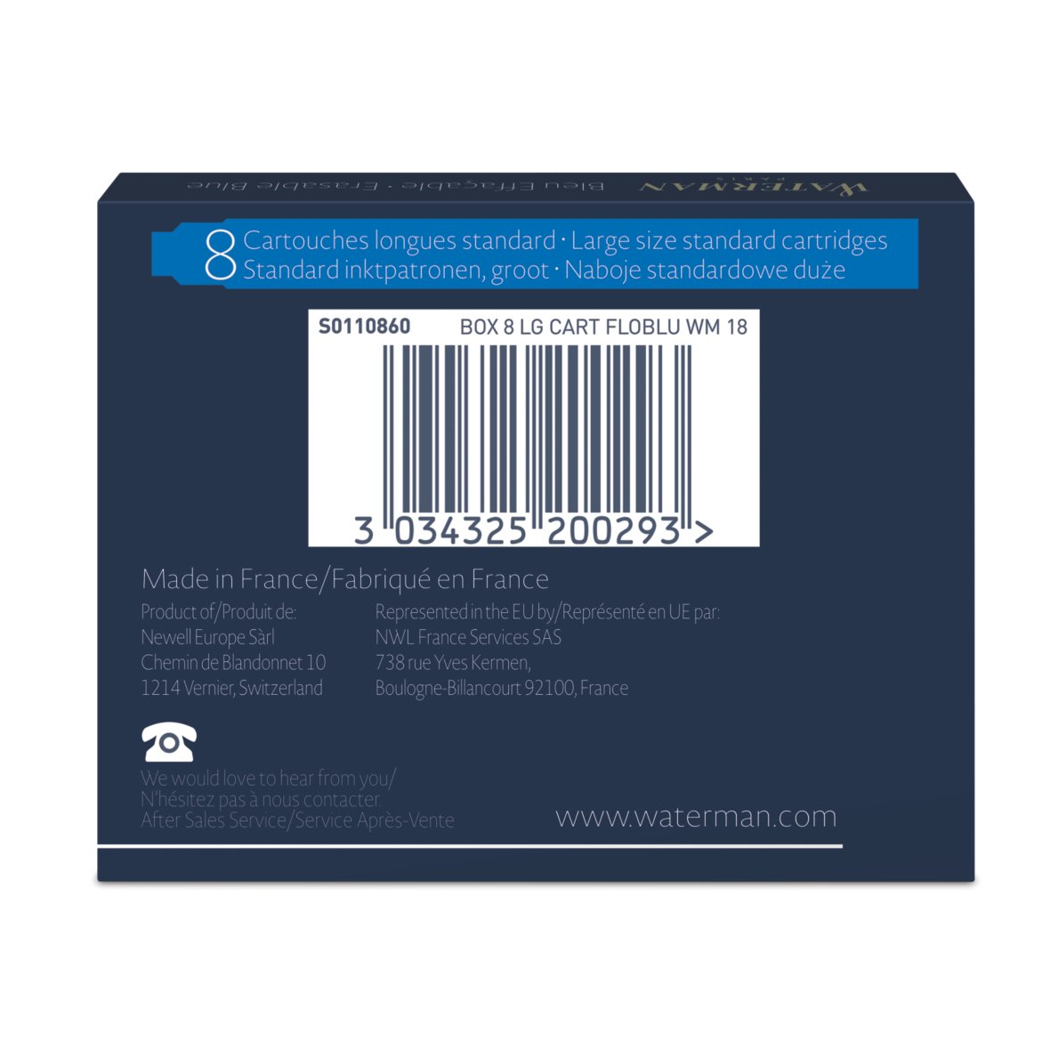 Waterman Ink Cartridges - Serenity Blue