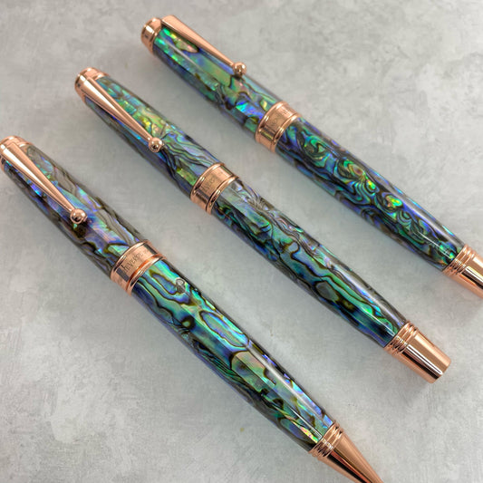 Monteverde Limited Edition Invincia Deluxe Rollerball - Abalone with Rose Gold Trim (Limited Edition)