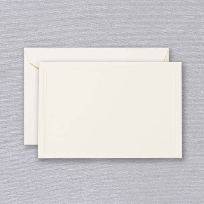 Crane Triple Debossed Frame Ecru Card (10 ea)