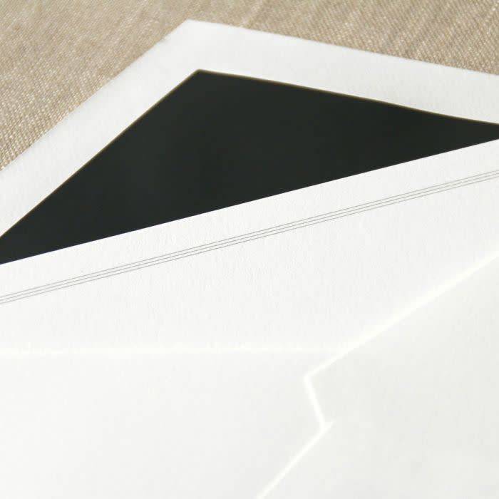 Crane Charcoal Triple Hairline Frame Card (10 ea)