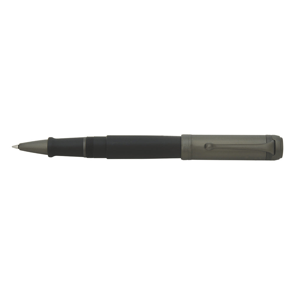 Aurora Talentum Rollerball - Black OPS with Ruthenium Metal Cap