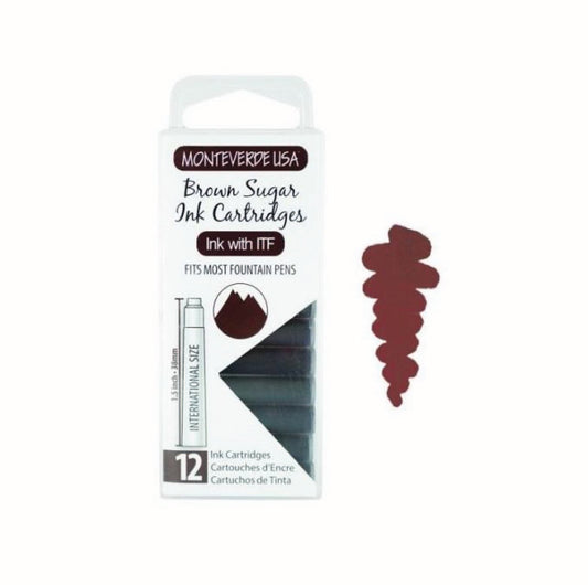 Monteverde Brown Sugar Ink Cartridges (Set of 12)