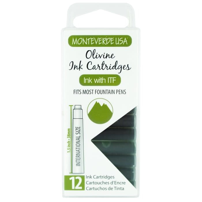 Monteverde Olivine Ink Cartridges (Set of 12)