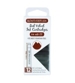 Monteverde Red Velvet Ink Cartridges (Set of 12)