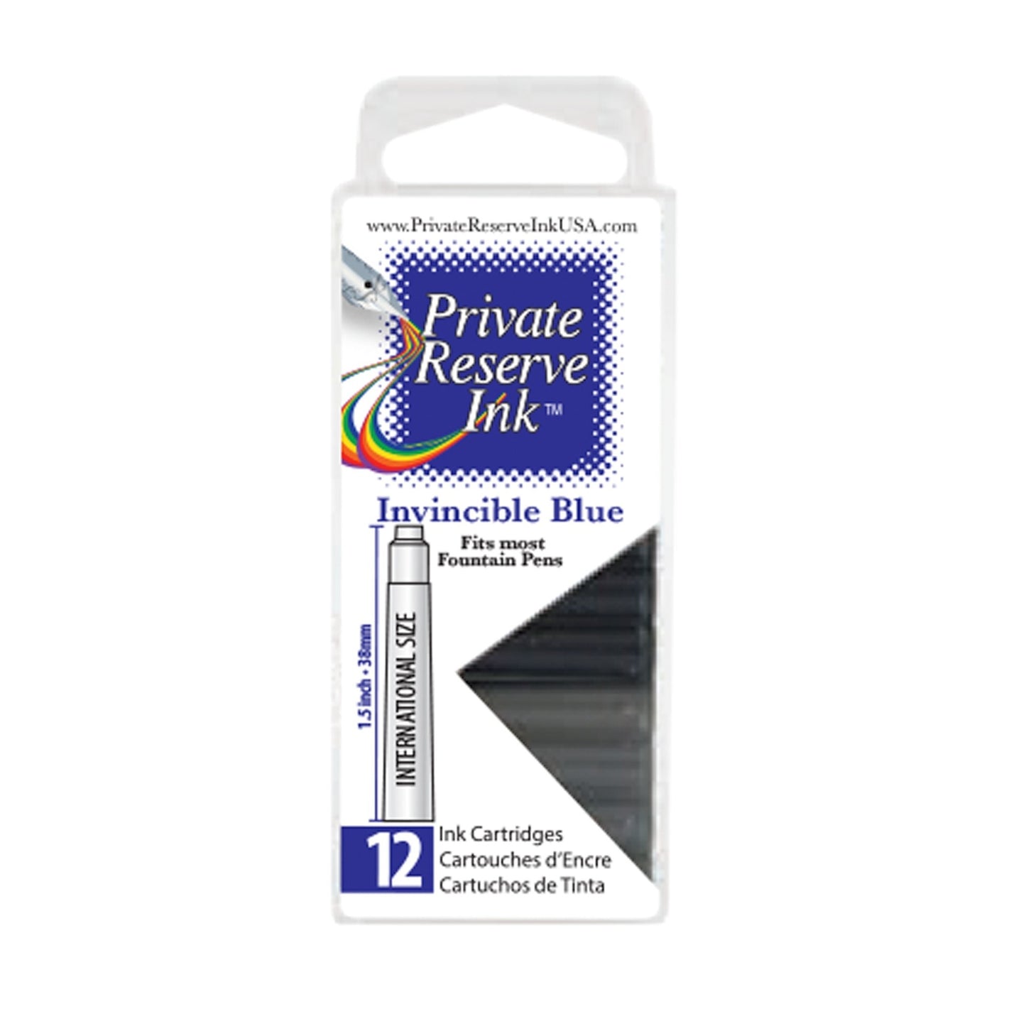 Private Reserve Invincible Blue Ink Cartridges (Set of 12)