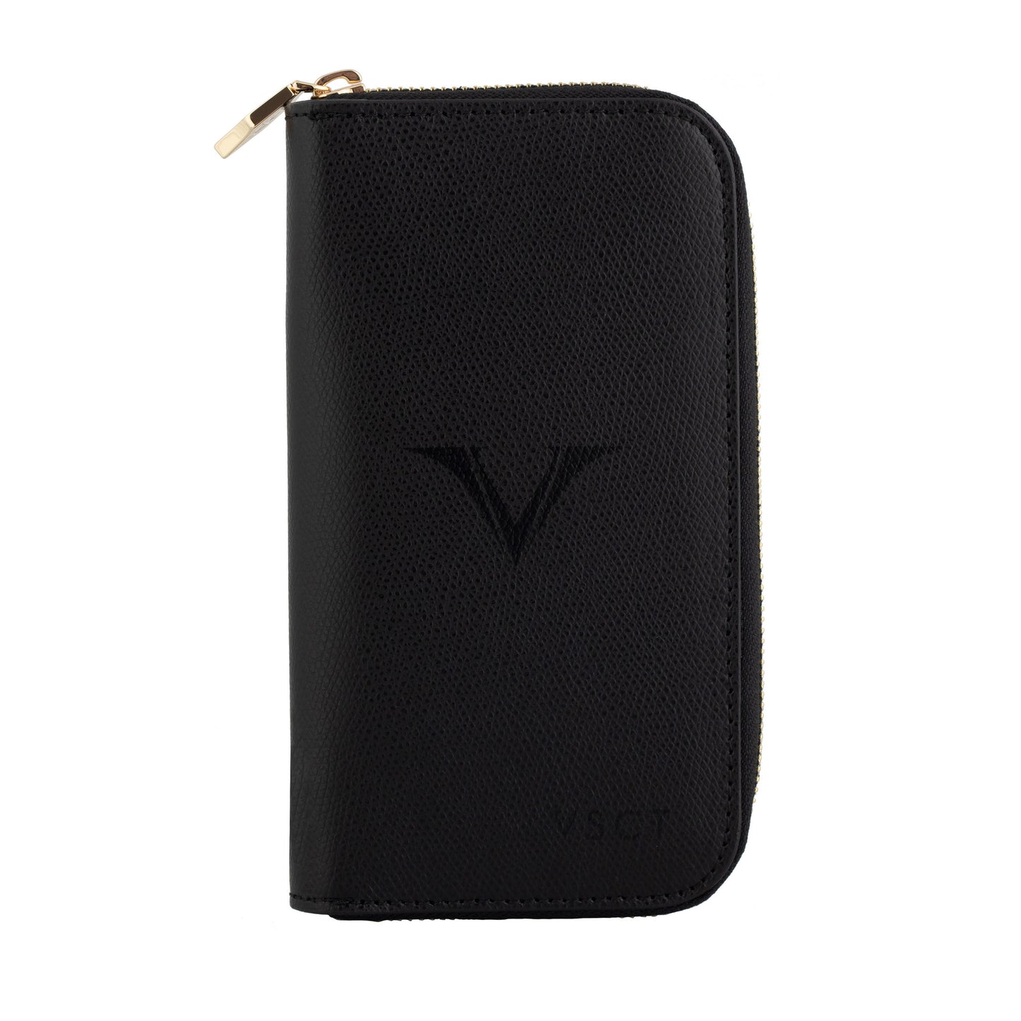 Visconti 3 Pen Case - Black Leather VSCT Collection