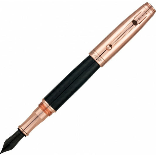Monteverde Invincia Fountain Pen - Rose Gold Carbon Fiber