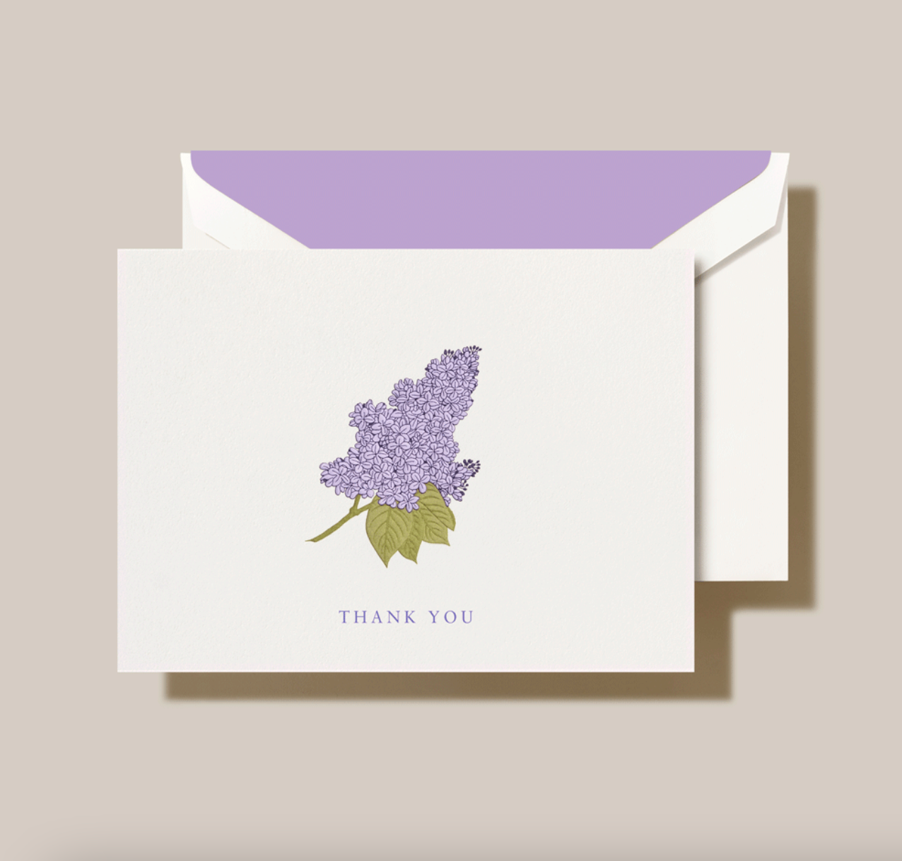 Crane Lilac Thank You Note (10 ea)