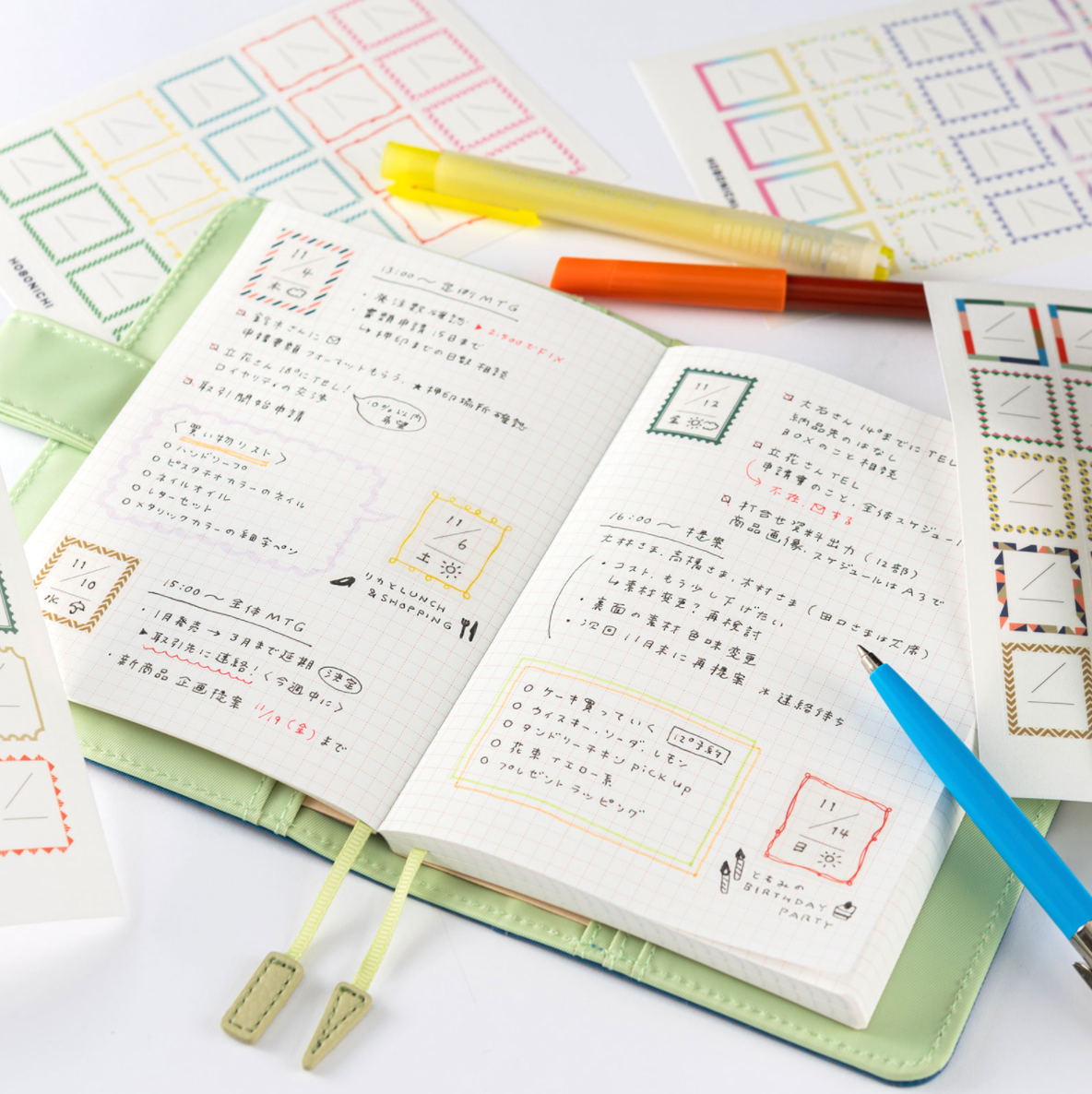 Hobonichi Frame Stickers - Dates