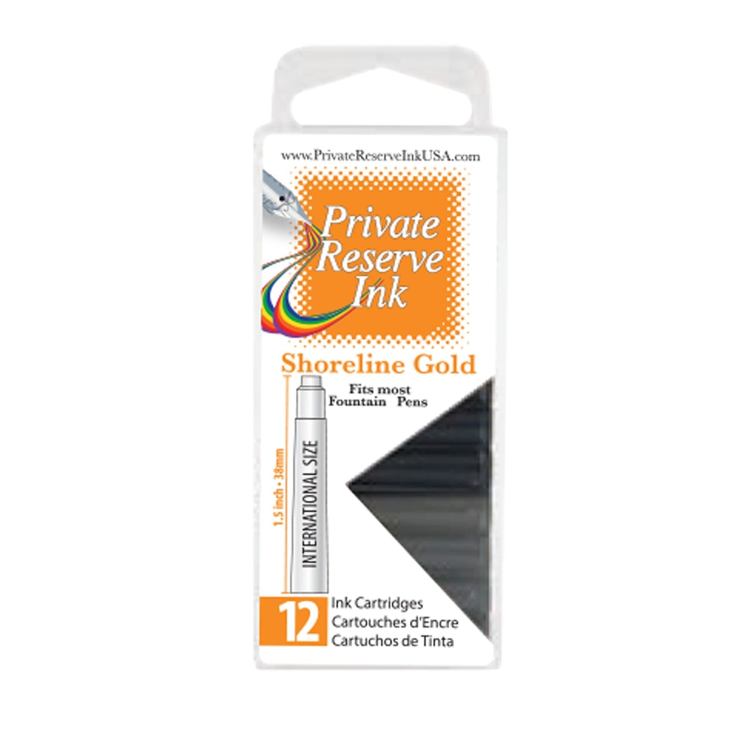 Private Reserve Shoreline Gold Ink Cartridges (Set of 12)