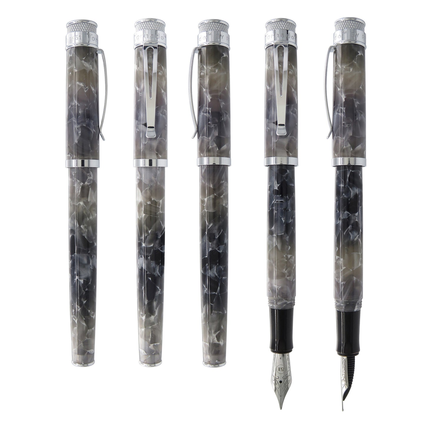 Retro 51 Tornado Fountain Pen - Silver Lining (Acrylic) (Discontinued)