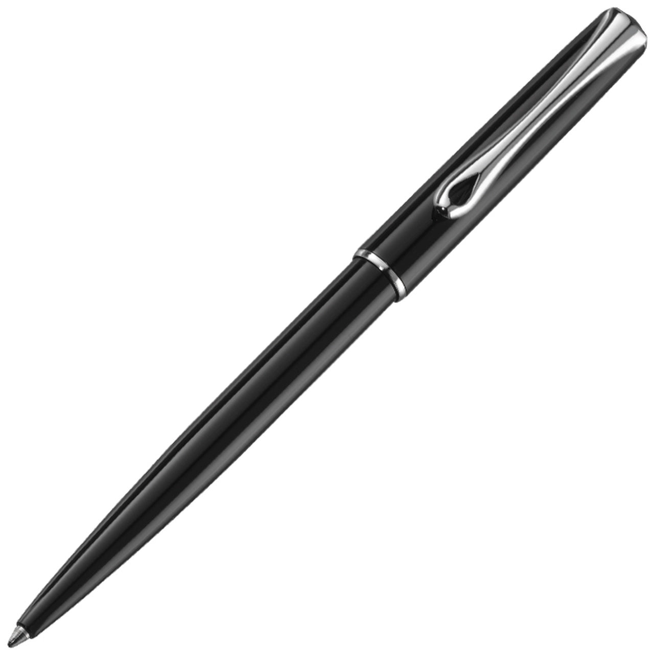 Diplomat Traveller Ballpoint - Black Lacquer with Chrome Trim