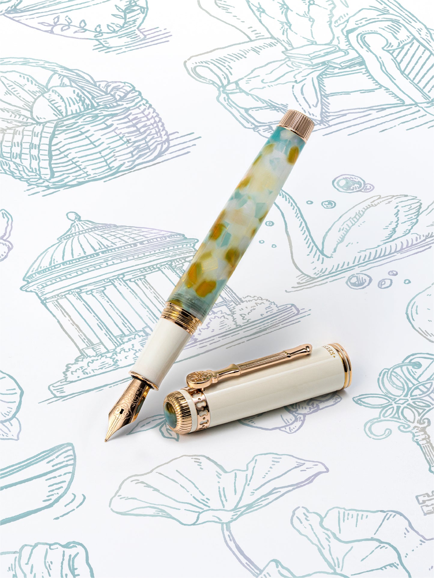 Dominant Industry Keyno Fountain Pen - No. 001 Serenity