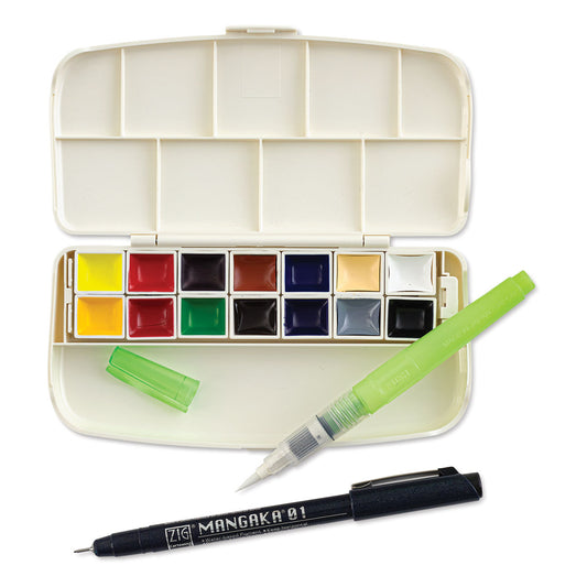 Kuretake Gansai Tambi - Portable 14 Color Set