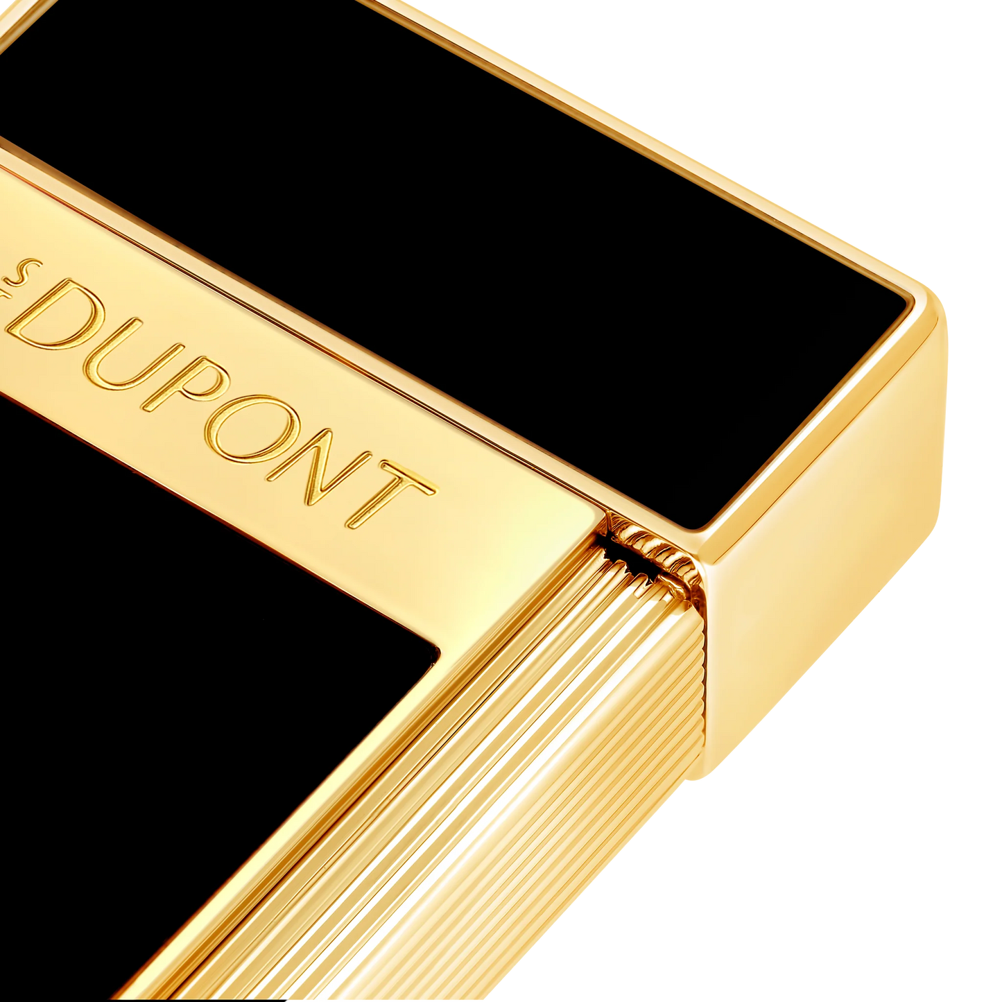 S.T. Dupont Biggy Lacquered Lighter - Black & Gold