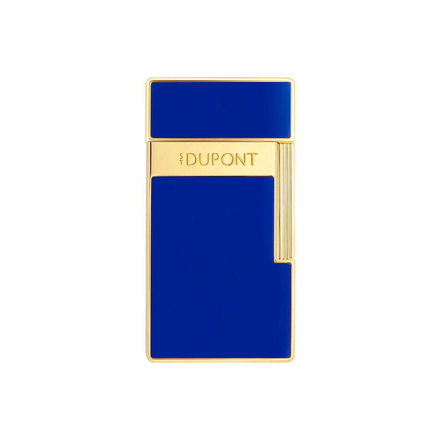 S.T. Dupont Biggy Lacquered Lighter - Indigo Blue with Gold