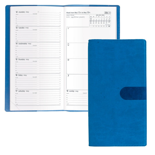 Quo Vadis 2026 IB Traveler Weekly Planner - Texas Blue
