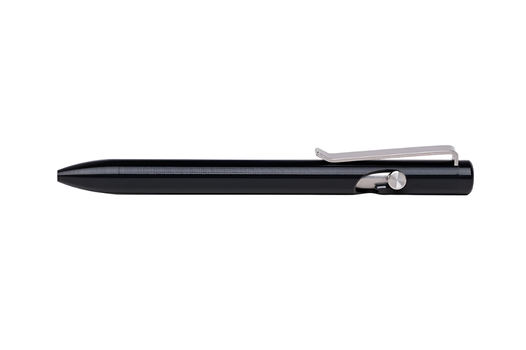 Tactile Turn Short Aluminum Bolt Action Pen - Black