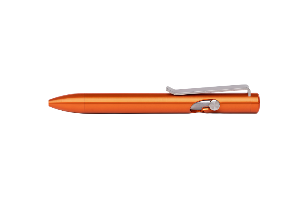 Tactile Turn Mini Aluminum Bolt Action Pen - Orange