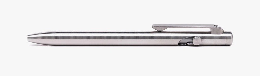 Tactile Turn Short Slim Bolt Action Pen - Titanium