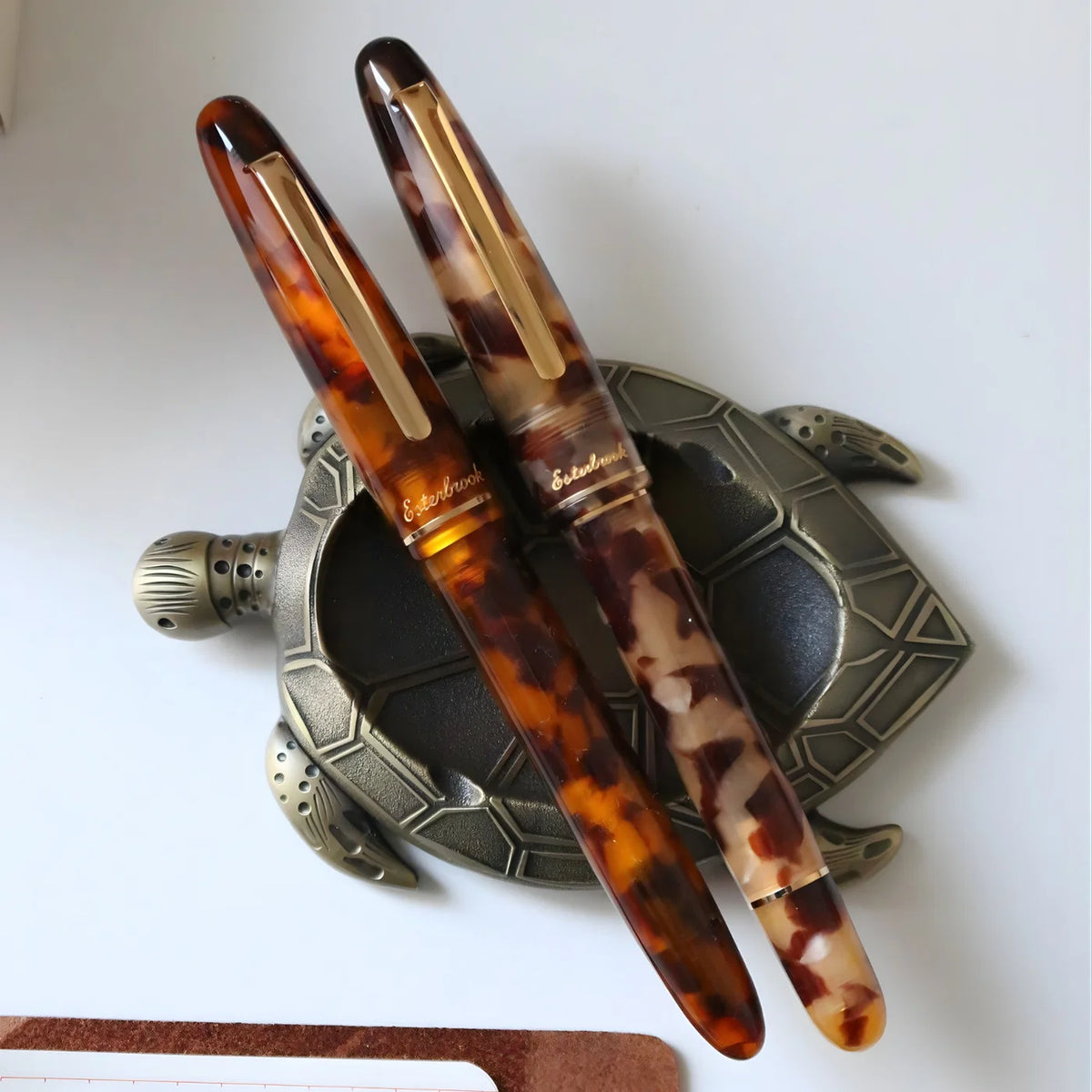 Esterbrook Estie Fountain Pen - Amber Tortoise with Gold Trim