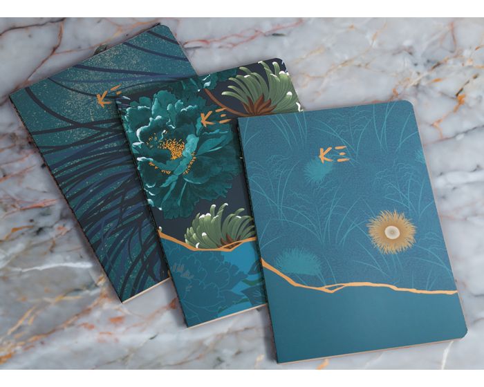 Clairefontaine #115902 Kenzo Lined A5 Notebooks (6 x 8.25) - Assorted