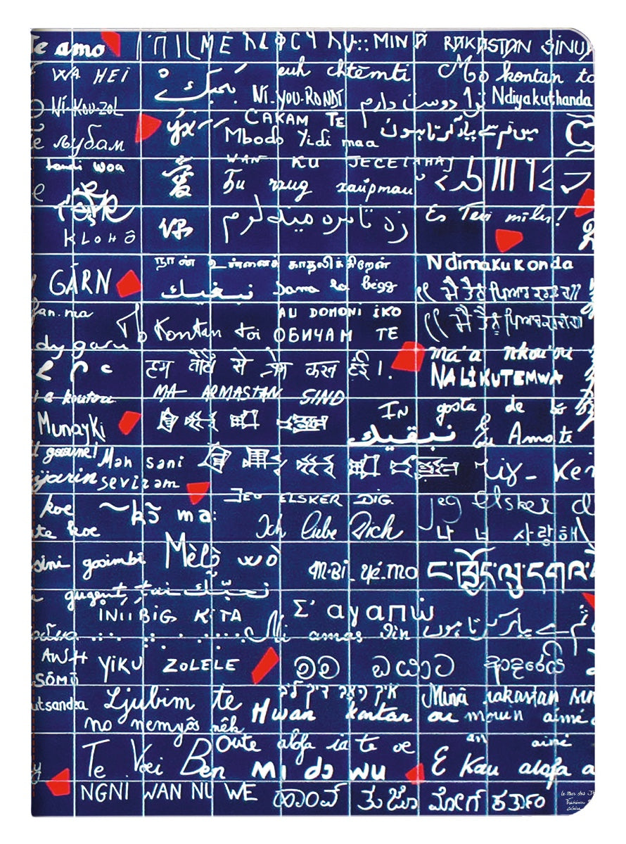 Clairefontaine A5 Sewn-Spine Lined Notebook - "LE MUR DES JE T’AIME" COLLECTION: The Wall of Love