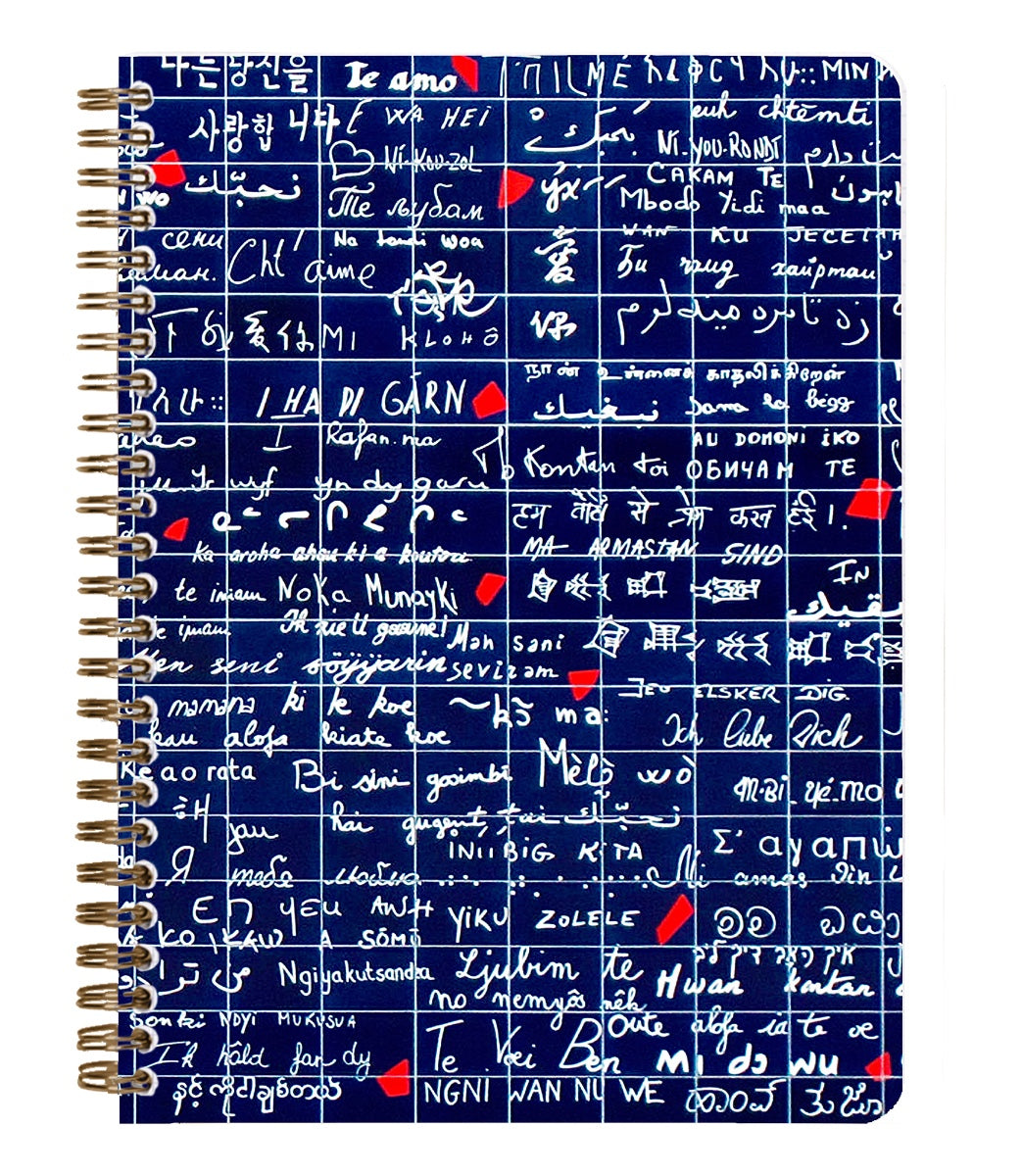 Clairefontaine A5 Wirebound Lined Notebook - "LE MUR DES JE T’AIME" COLLECTION: The Wall of Love
