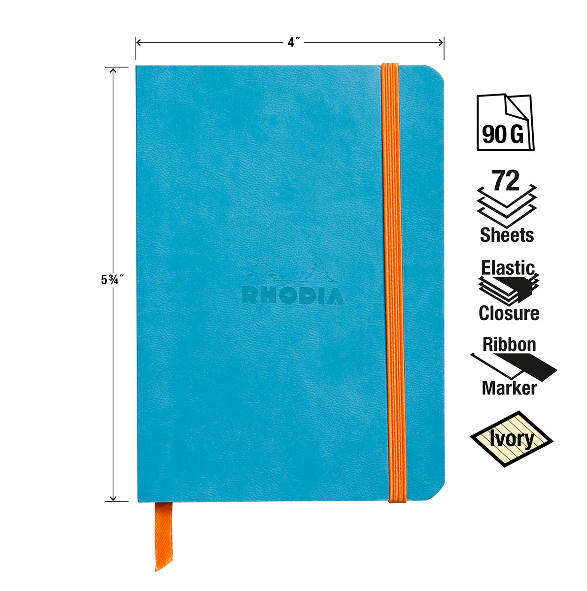 Rhodia Rhodiarama A6 Soft Webnotebook - Turquoise (Lined)