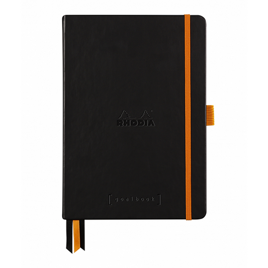 Rhodia Goal Book A5 Hardcover - Black with White Paper (Dotted)