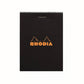 Rhodia #12 Top Staplebound Lined A7+ Notepad - Black